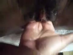While this chick scratches her itching cunt on camera, Black Doxy records herself.